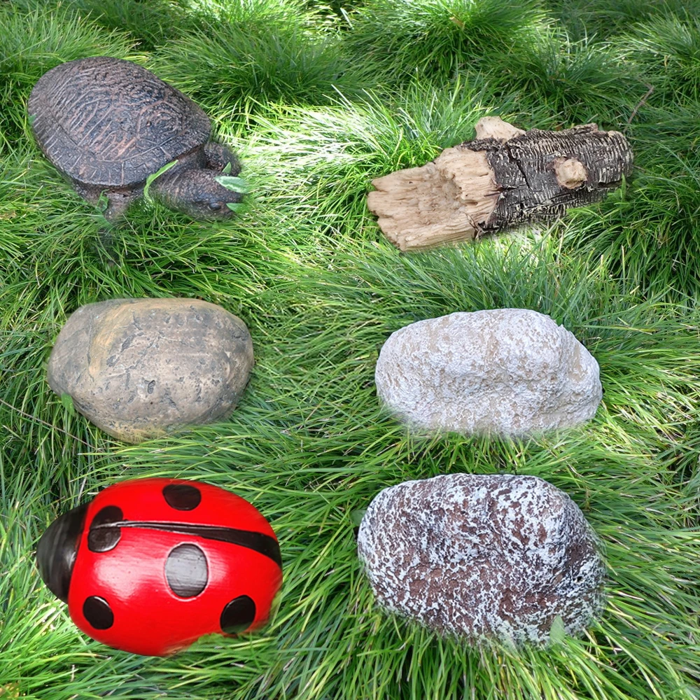 

Creative Simulation Stone Hidden Key Box Mini SafesValuables Storage Home RV Key Safes Ornament For Outdoor Garden