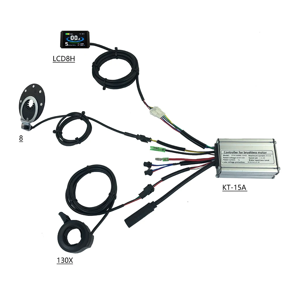 

Controller Box KT Controller Outdoor Road Thumb Throttle Waterproof 36V/48V 420g/Set KT-LCD8H Display PAS Sensor