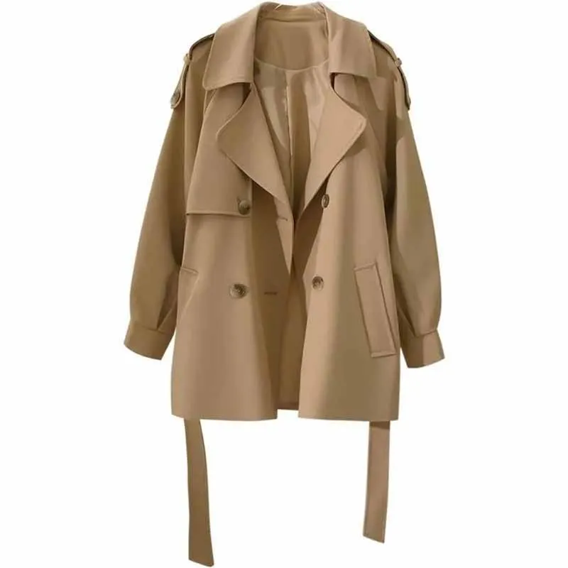 Корейская весенне-осенняя женская ветровка на подкладке новая свободная