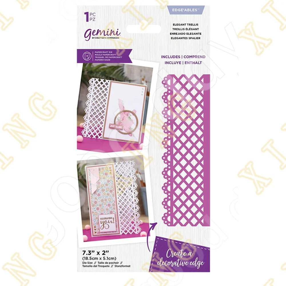 

Elegant Trellis 2022 New Metal Cutting Dies Scrapbook Diary Decoration Stencil Embossing Template Diy Greeting Card Handmade