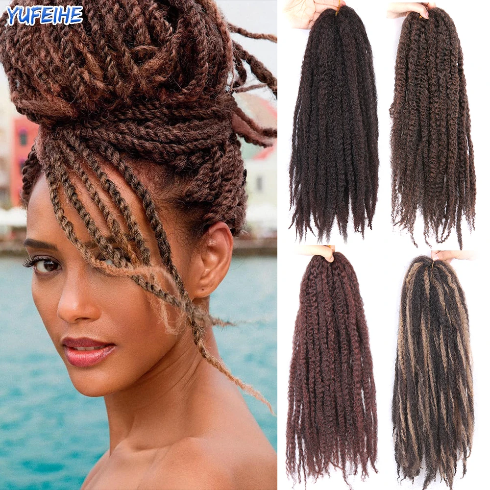 

Marley Hair Extensions For Braids Synthetic Crochet Braiding Hair Ombre Yellow Green Marley Twist Hair 18 Inches For Afro Women