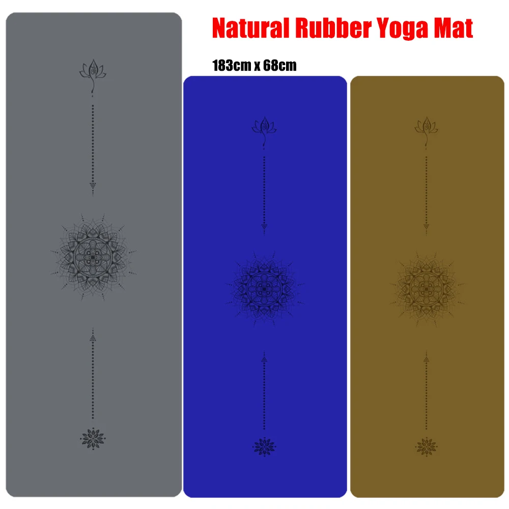 183cm Tapete Yoga Natural Rubber Tapis De Sport Non-Slip Yoga Exercise Mat Anti-skid Home Gym Fitness Gymnastics Pilates Pad