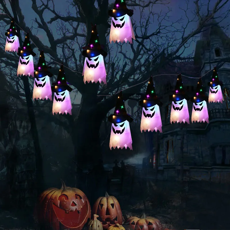 HALLOWEEN LIGHTS GHOST LED FLASHING GLOWING WIZARD HAT LAMP DECORATIONS FOR HOME PARTY DECOR ON - Освещение Хэллоуина призрак LED мерцание светящийся колпак волшебника лампы декорации для домашней вечеринки декор на.