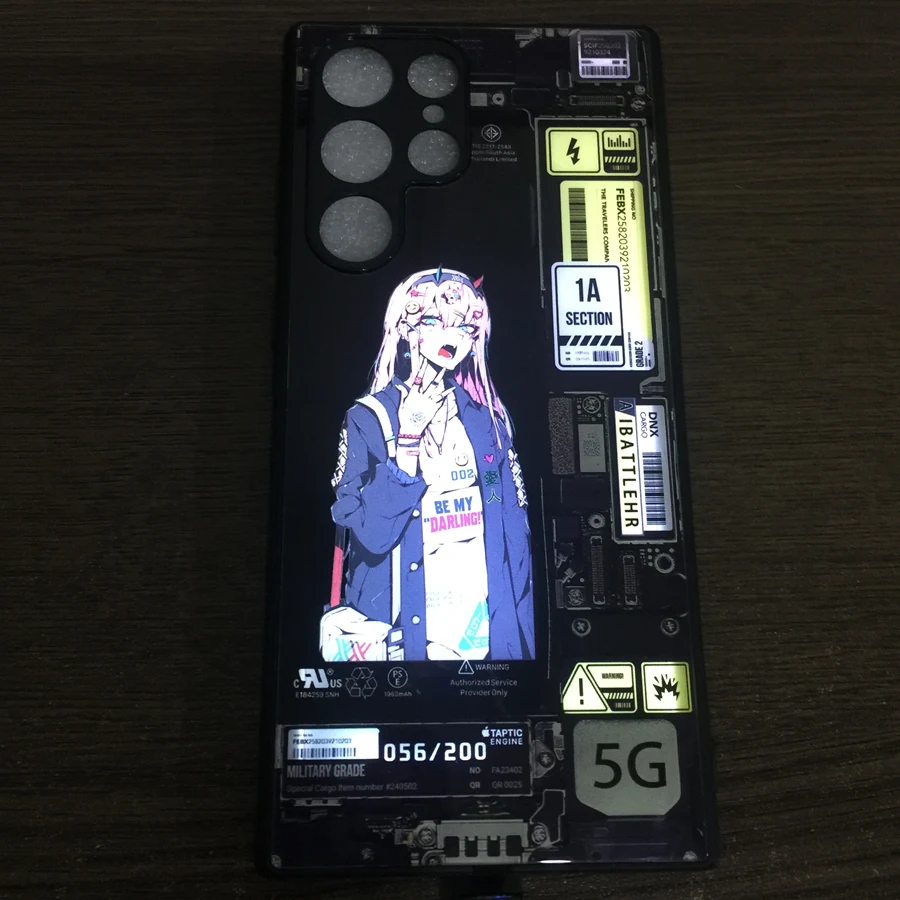 Anime Girl LED Luminous Phone Case for Samsung Galaxy A51 A71 S20 S21 Ultra S20 Note 20 10 S10 S9 Plus Note 20 Plus Glass Cover