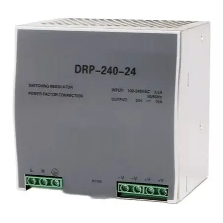 240W 24V 10A DRP-240-24 INPUT:100-240VAC 3.5A OUTPUT 24V 10A Switching Power Supply