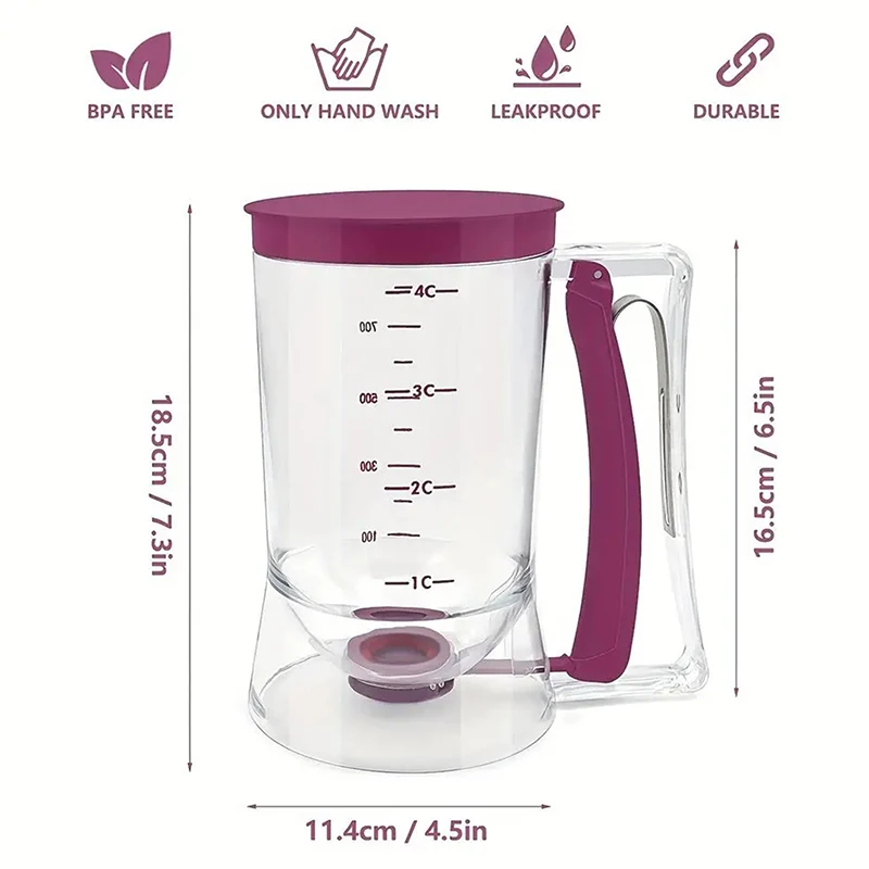 Диспенсер для теста блинов кексов смеси вафель диспенсер выпечки воронка мерный