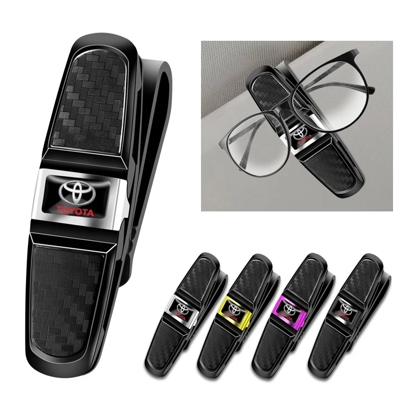 

Universal ABS Car Glasses Clip Sunglasses Card Ticket Pen Holder Accessories For Toyota Corolla Avalon Supra Yaris Camry Tacoma