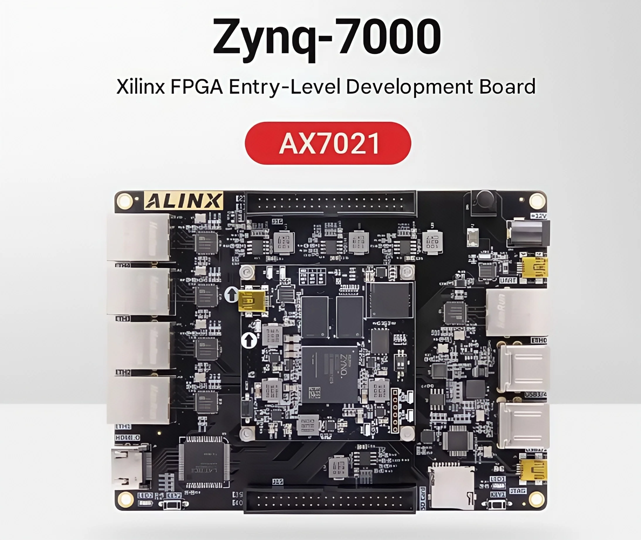 Плата разработки NYFPGA, черно-золотая, ALINX AX7021, на базе XILINX ZYNQ-7000, ARM 7021 7000, многопортовая (art.: 3920d4e63013b) - 3920d4e63013b