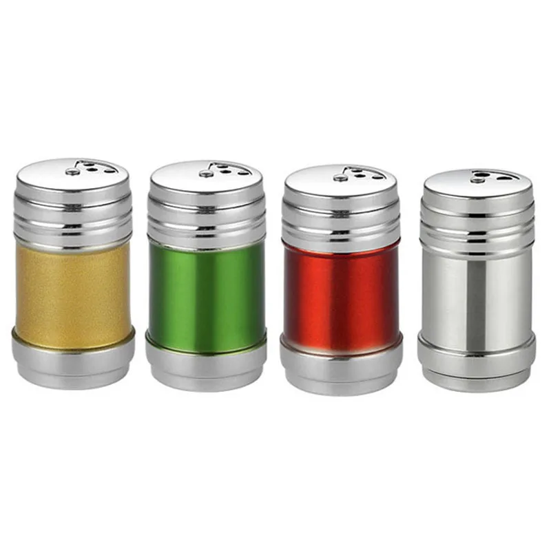 

4pcs Stainless Steel Jars For Spices Waterproof Kitchen Supplies bbq Salt Pepper Shaker Kitchen Accessories Spice Container Set