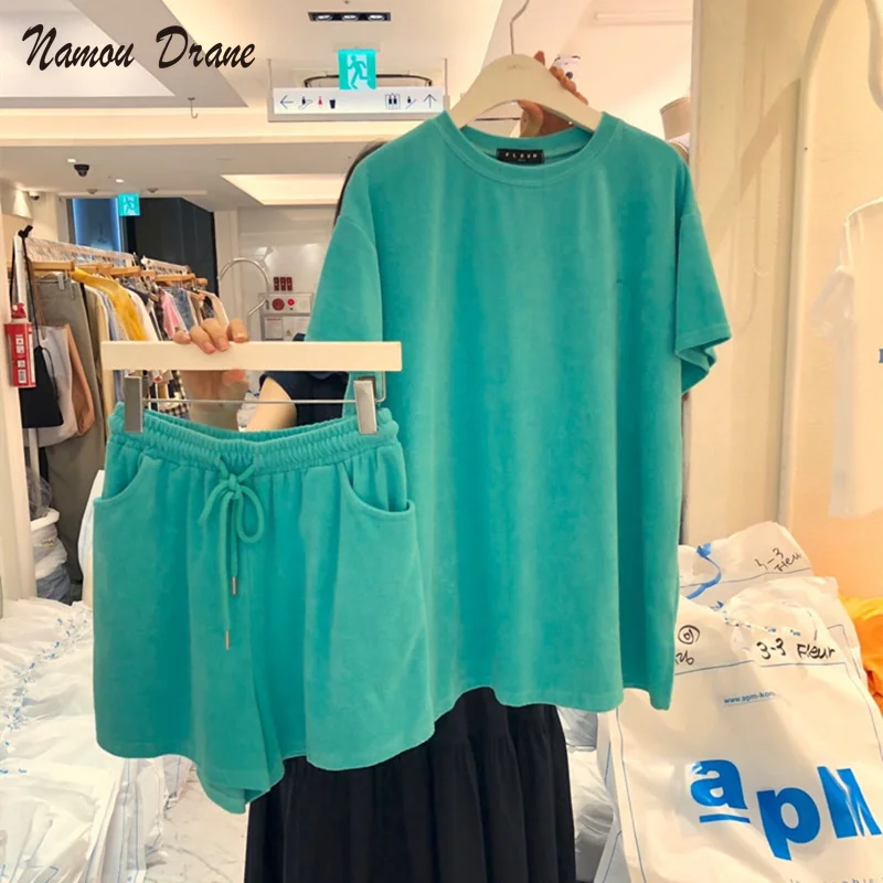 

Женский спортивный костюм Namou Drane, Модные свободные шорты в Корейском стиле, лето 2022