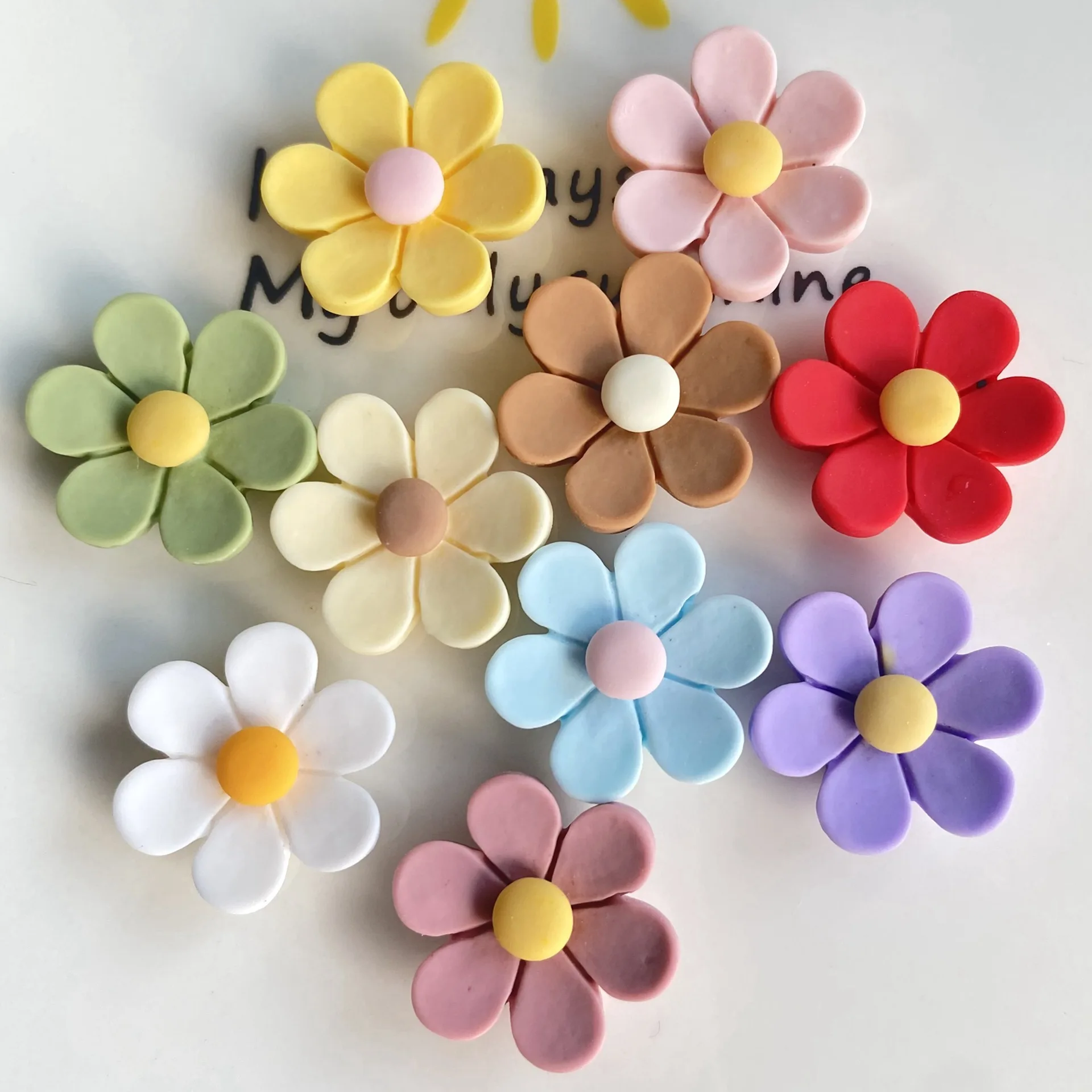 

3D милый цветок из смолы, аксессуары для украшения Kawaii DIY 5 шт., 5Yc26724