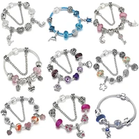bracelet diy charms for jewelry making pendants beads pandora accessories sets crown heart hand turtle dolphin flower gift