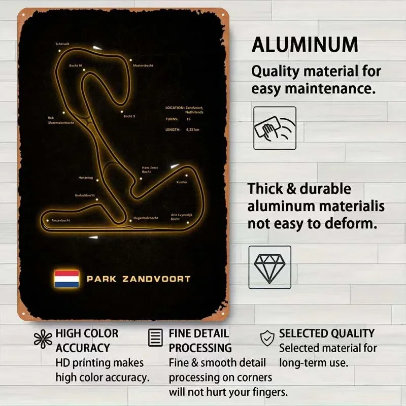 Металлическая табличка Zandvoort Circuit Sign