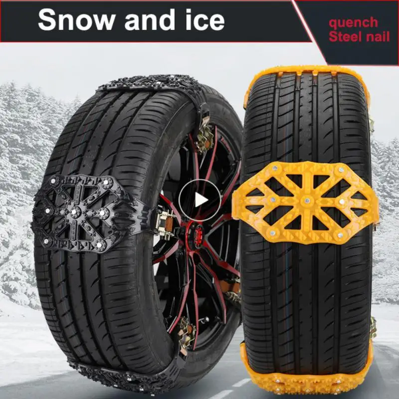 

Car Snow Chain Durable Black Car Emergency Anti-skid Chain Portable Universal Car Snow Tire Chain Belt Car Accessory Lightweight