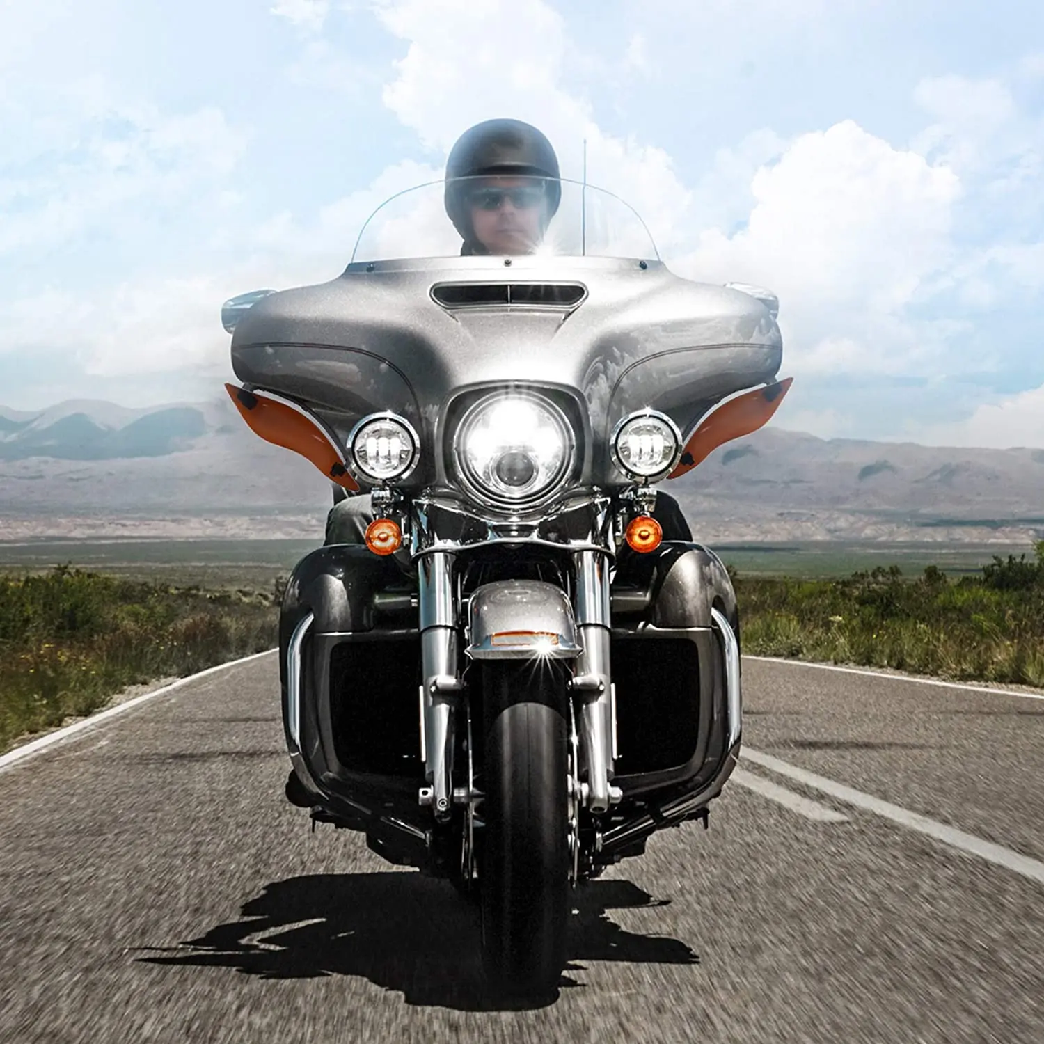 

Windscreen for Touring Models New Adjustable Windshield Fairing Air Deflectors Side Wings Electra Glide Street Glide Tri Glide