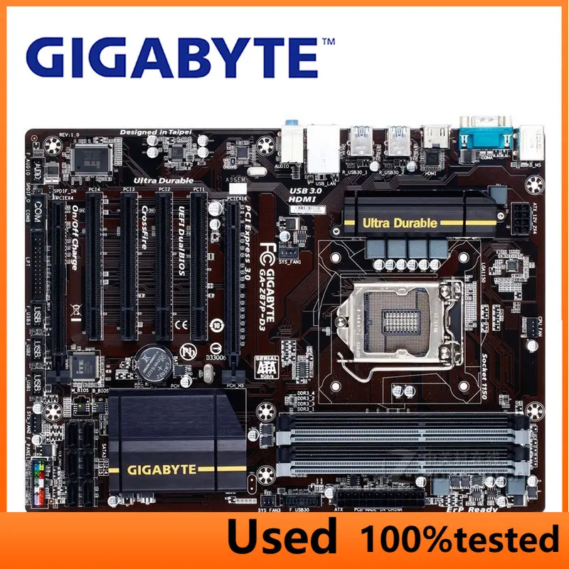 Gigabyte GA-Z87P-D3 системная плата 1150 Z87 DDR3 USB3.0 32GB SATA III Z87P D3 настольная материнская плата Б/у