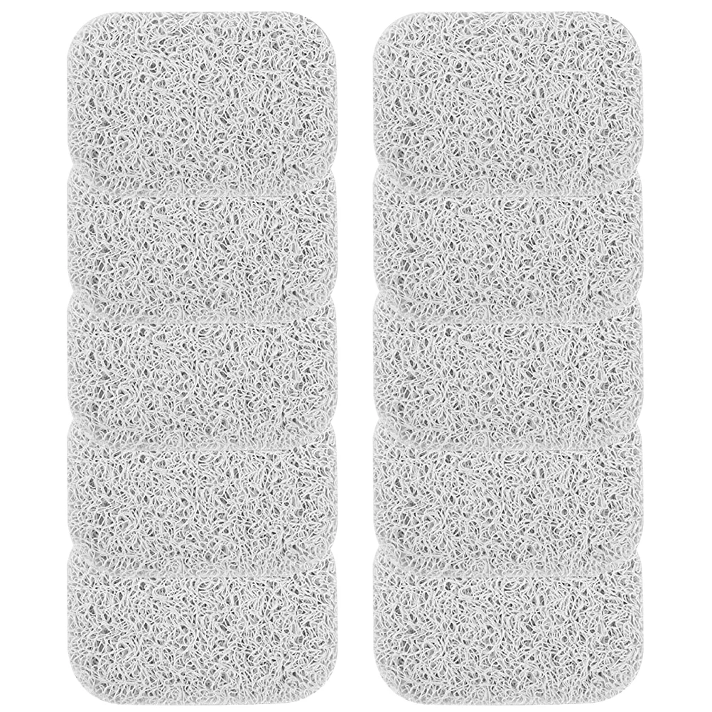 

10 Pcs Soap Box Plastic Serving Trays Dish Sponge Holder Bar Container Shower Pads Pvc Stand Travel Bathroom