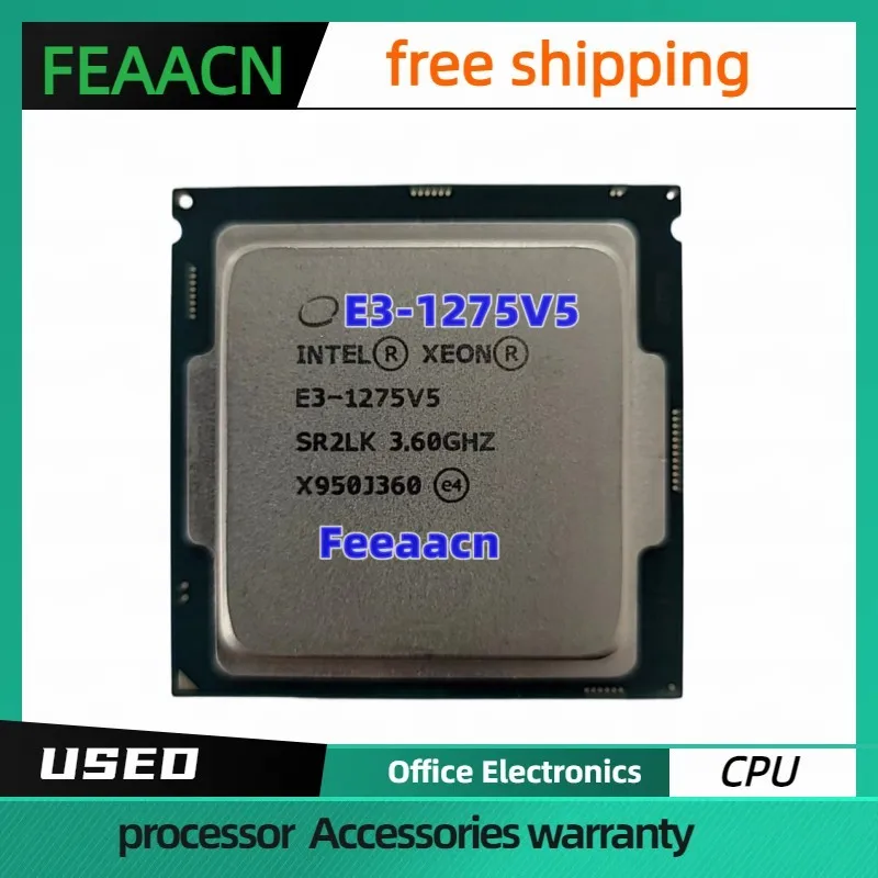 

Usado XEON E3-1275V5 V5 3.60GHZ Quad-Core 8M Cache LGA1151 TPD 80W Desktop CPU