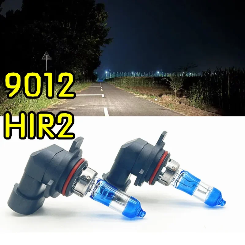 Фото 2 шт. 9012 HIR2 PX22D HB4 Автомобильная лампа для фар Night Walker 12V55W Теплый желтый свет Галогенная лампа для фар автомобиля Высокий/низкий свет №1
