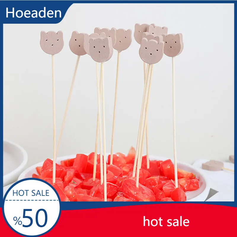 

100Pcs Decorative Toothpicks Bear Cocktail Sticks Fruit Skewers Party Decoration