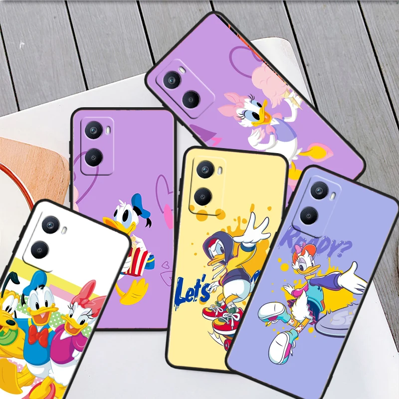 Черный чехол для телефона Disney Donald Duck OPPO A 9 16 31 52 53 54 55 56 57 72 73 74 76 77 93 94 96 98 S 2020 Funda Shell