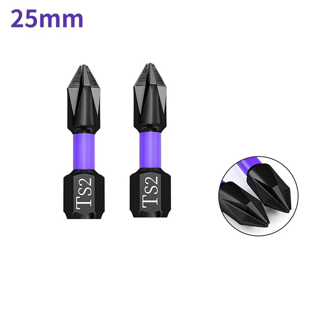 

2pcs PH2 Magnetic Batch Head Non-slip Cross Screwdriver 25/50/65/70/90/150mm Impact Drill Bit For Electric Screwdrivers