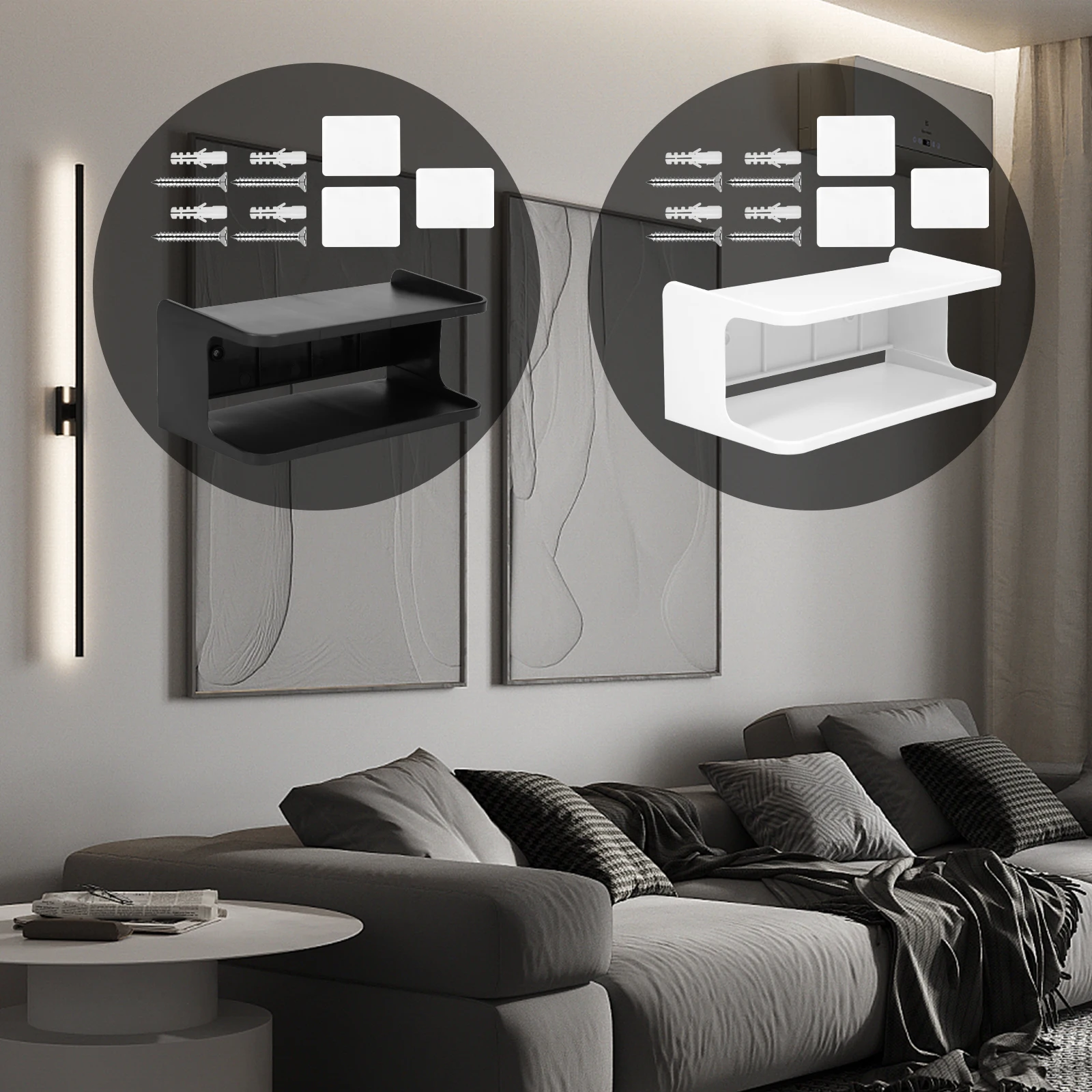 

Новинка, настенный органайзер для хранения, прикроватный поднос, двухслойный поднос для хранения, многофункциональный настенный прикроватный поднос