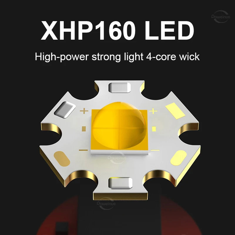 Фонарик для дайвинга высокой мощности XHP160 светодиодный IP8 водонепроницаемый