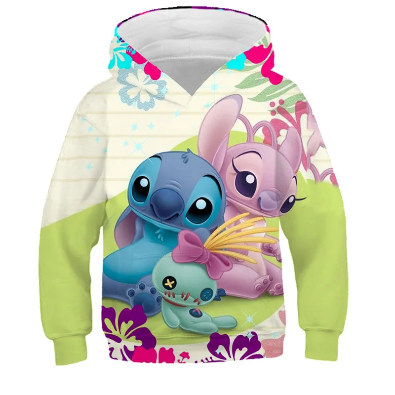 

Winter Autumn Stitch Children Boys Cartoon Stitch Hooded Sweatshirts Clothes For Kids Stitch Pullovers Tops Teen Boys Clothes