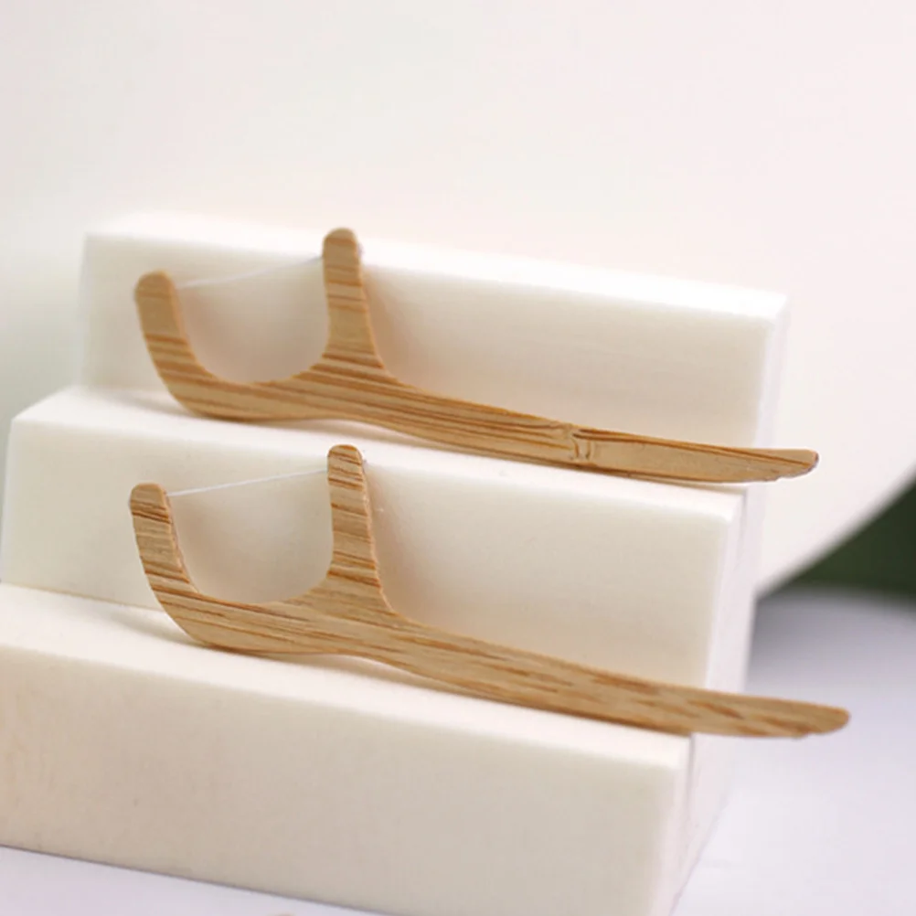 20 шт. одноразовый инструмент для зубной нити портативный бамбуковые зубные