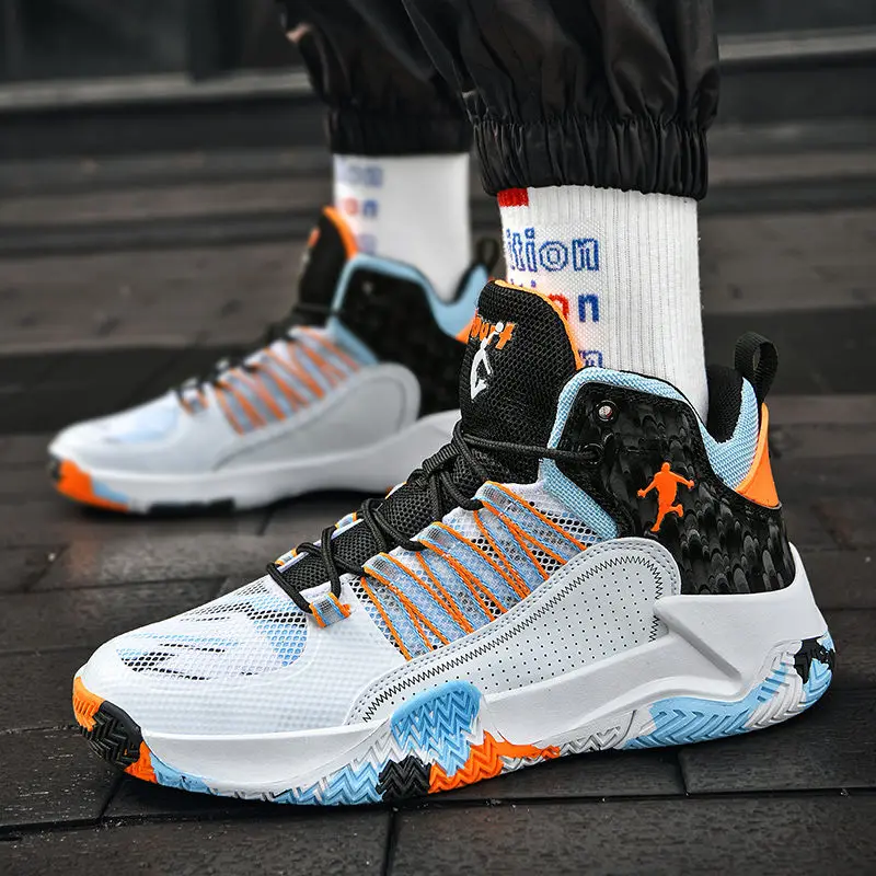 

Новинка, баскетбольные кроссовки, мягкие дышащие Молодежные кроссовки, Нескользящие, легко сгибать, теннисная Мужская обувь для мальчиков, бесплатная доставка