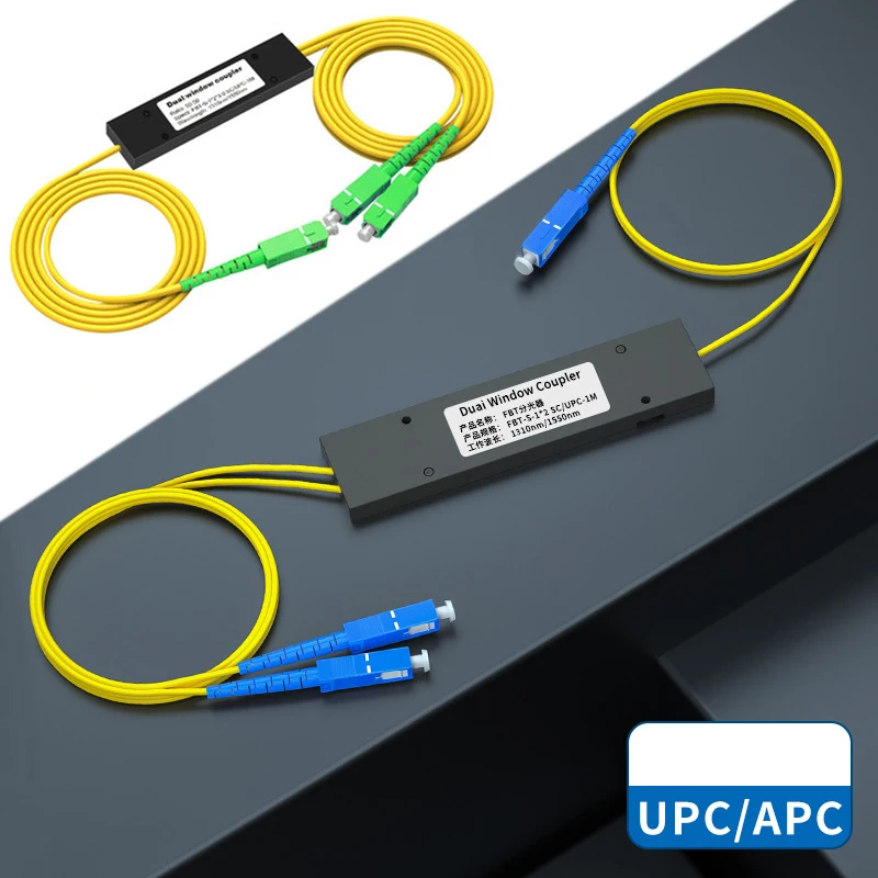 

High Quality AVEIBEE SC APC UPC 1X2 PLC SC/APC SM Single Mode 0.9mm G657A1 LSZH 1m FTTH Fiber Optic Splitter