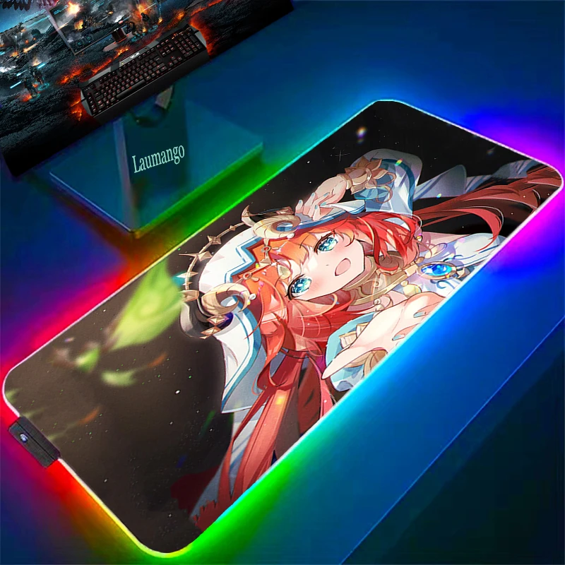 

Коврик для мыши Nilou, Rgb, для настольного компьютера, большой размер Xxl
