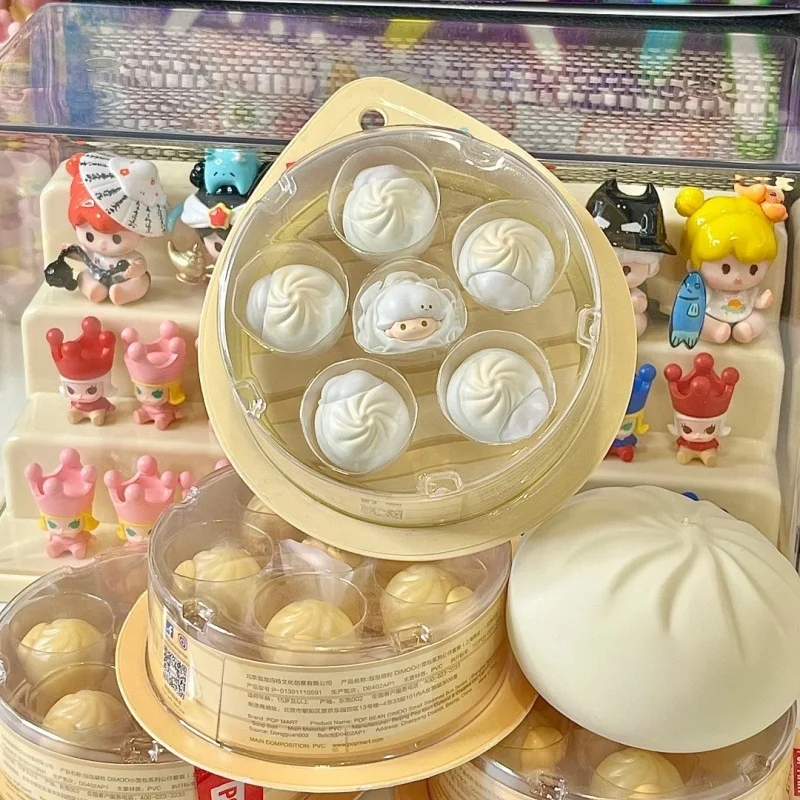 Фото POP MART POPBEAN DIMOO WORLD Серия «Шанхайские паровые пельмени» Лимитированная серия, коллекционная фигурка-сюрприз, настольное украшение, модель, подарок на день рождения №5