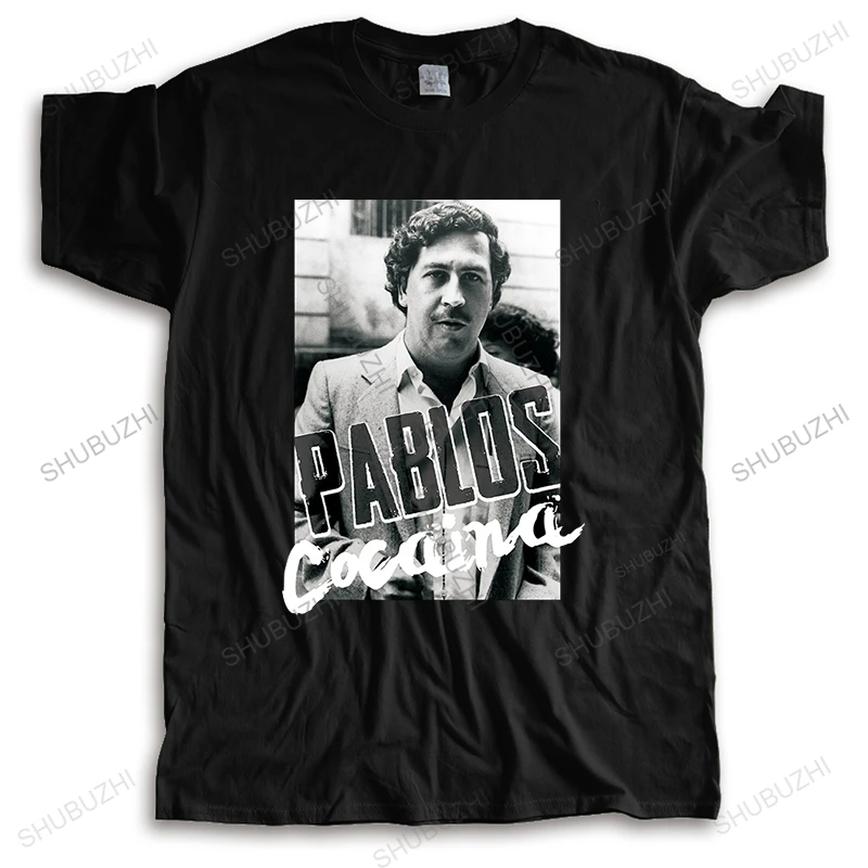 

Pablos Cocaina Graphic T Shirt Pablo Escobar Money Coke Colombia New Fashion Men'S cotton T-Shirts Short Sleeve Brand Style