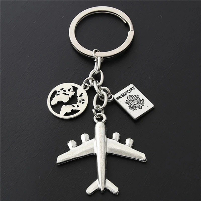 

1 Pack Earth Plane Keychain Nowhere To Fall, Pendant Travel Keyring Friendship Best Friend Jewelry Handcrafted By Diy