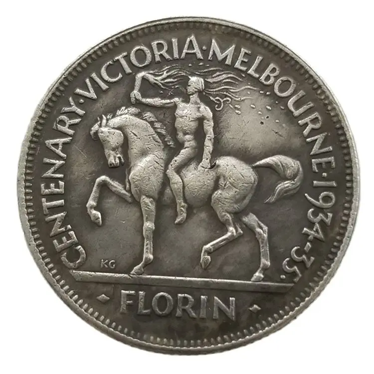 

1934/35 Australia Silver Plated Coins Collectibles Home Decoration Craft Medal Coin Desktop Ornament Christmas Gifts#1159-1