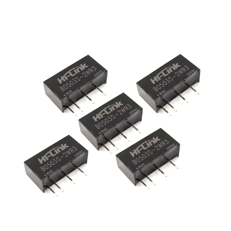 

Free Shipping Hi-Link New 10pcs 2W 3.3V 606mA B0503S-2WR3 90% Efficiency Step Down Smart Home DC DC Isolated Power Supply Module