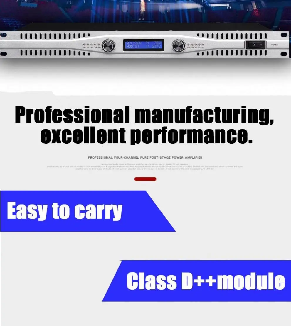Aoshen Factory Professional DA600 Цифровой Усилитель Мощности 2x900Вт