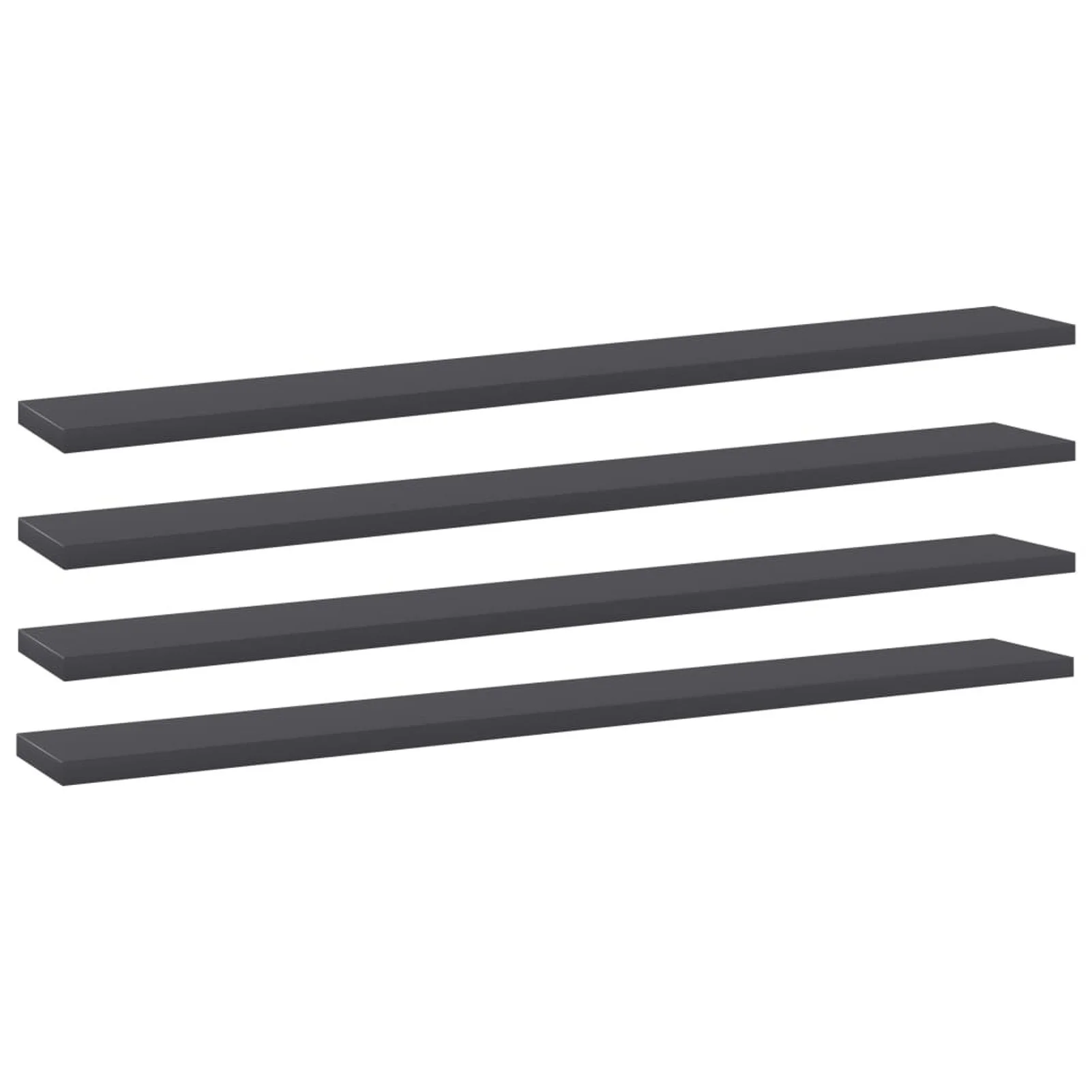 

Bookshelf Boards 4 pcs Gray 31.5"x3.9"x0.6" Chipboard