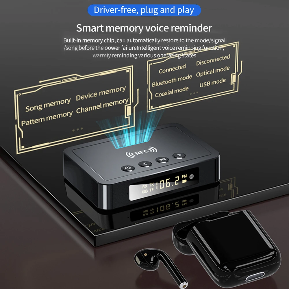 Bluetooth 5 4 3 мм AUX/RCA/USB U диск/TF вход приемник передатчик пульт дистанционного
