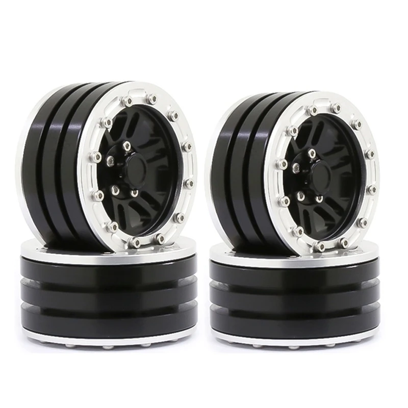 

4Pcs Metal 1.9 Beadlock Wheels Rims For 1/10 RC Crawler Axial SCX10 SCX10 II 90046 AXI03007 Traxxas TRX4 RC4WD D90