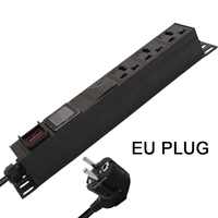 aluminium alloy pdu universal hole output pdu network cabinet rack european standard regulation 3 ac socket ammeter display