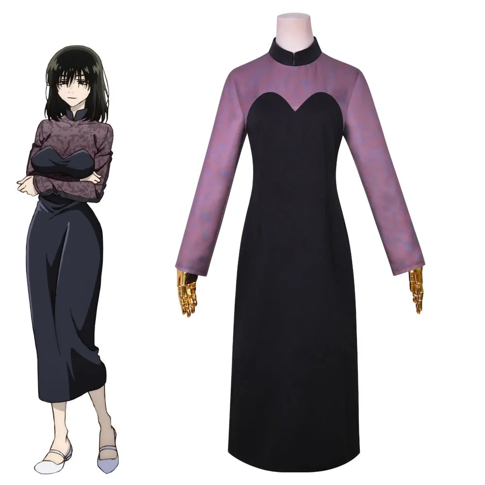 

Женское платье с длинным рукавом, черное платье с рисунком аниме Call of The Night костюм для косплея фиолетового цвета, одежда для ролевых игр, кар...