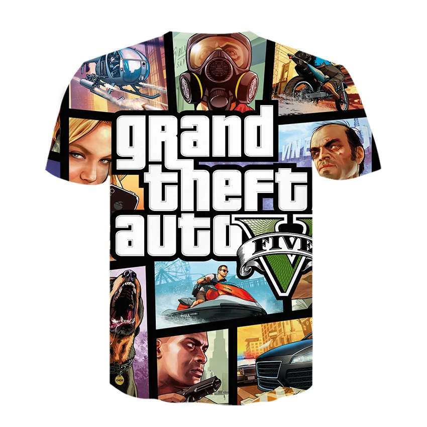 Футболка с 3D принтом Grand Theft Auto Game Gta 2022 Мужская/Женская/Детская футболка коротким