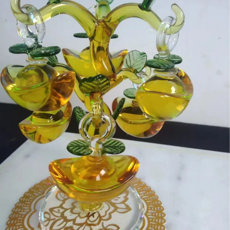 Украшение Tiktok в виде драгоценных камней Листьев украшение на удачу для гостиной