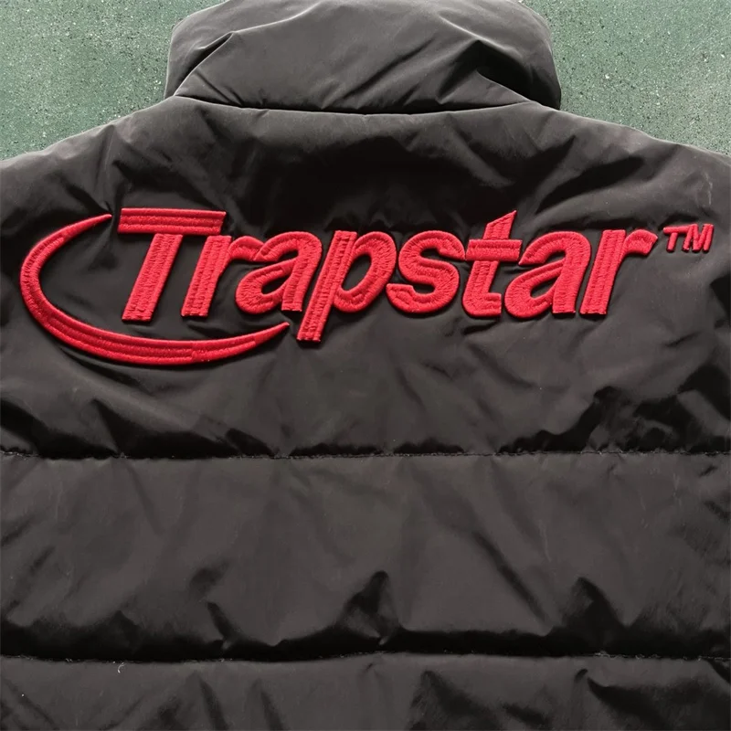 Trapstar London Jacket Men's 2022 Winter Warm Hyperdrive Gilet - Black/Red 1:1 Top Quality Embroidered Hot Selling Women's Vest