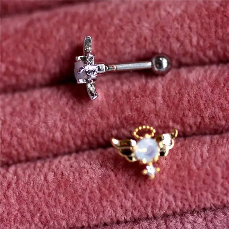 

Женские серьги-гвоздики в богемном стиле, серьги с ангельскими крыльями и ореолом из циркония, подарочные украшения для вечерние