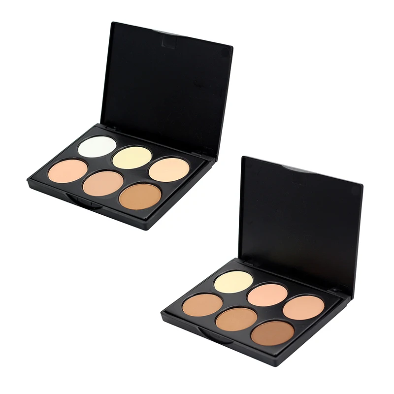 

6 Colors Makeup Face Cream Contour Kit Concealer Palette Highlighter Set Eyeshadow Waterproof Long Lasting Powder
