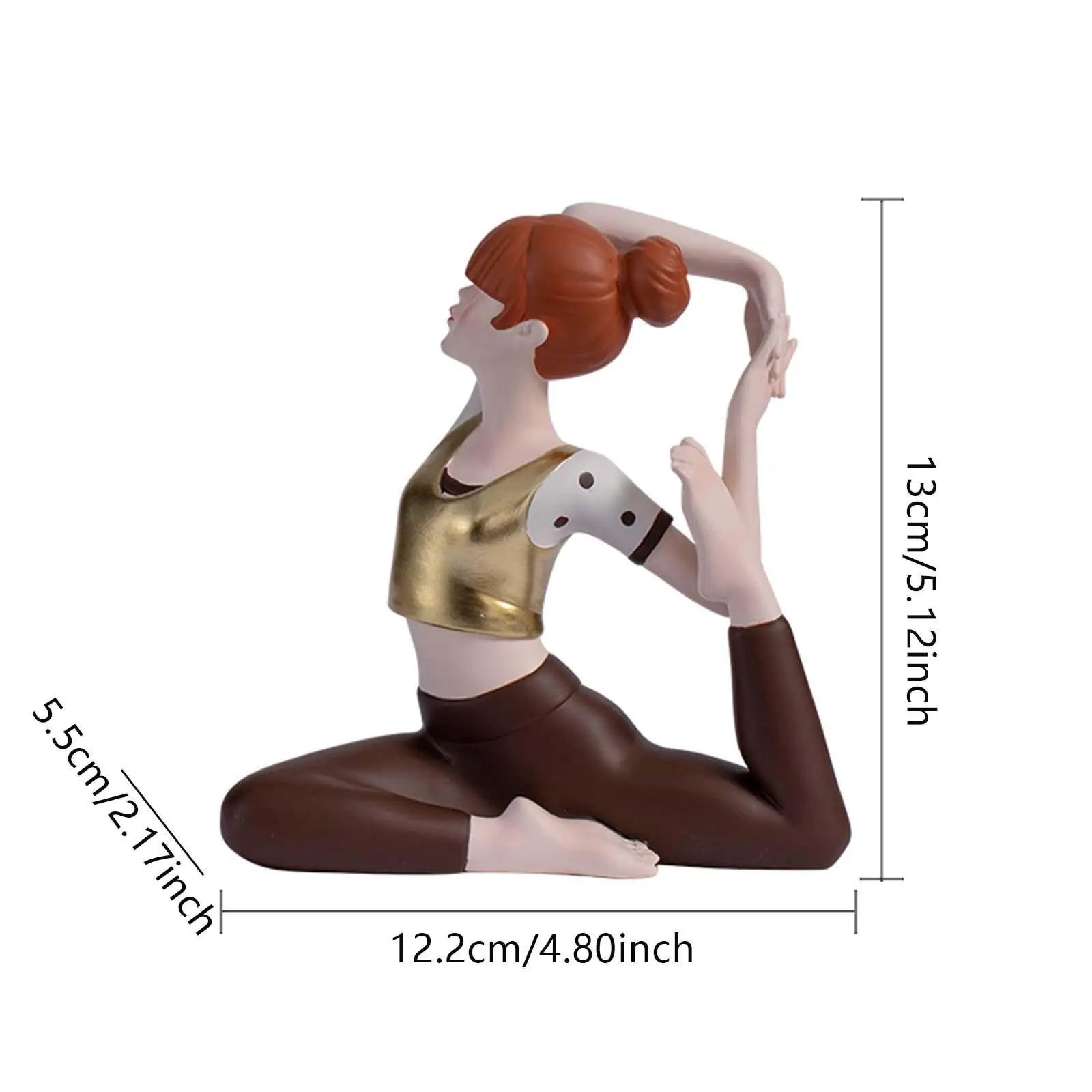 Статуя девушки-йоги художественная женская фигурка для шкафа центральная